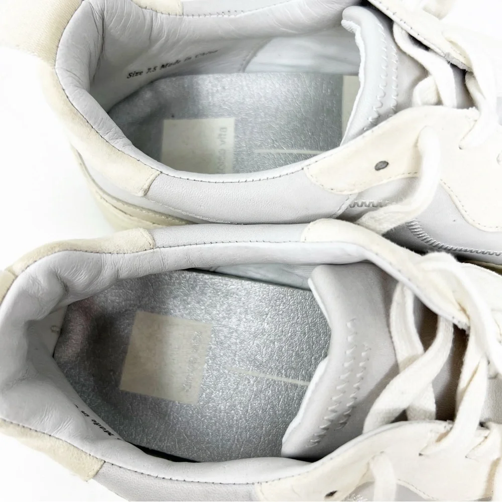DOLCE VITA WHITE LEATHER SNEAKERS WOMENS SZ 7.5